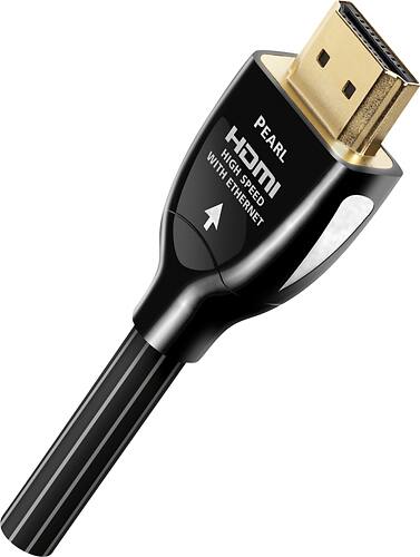 Angle. AudioQuest - Pearl 3'4" 4K Ultra HD In-Wall HDMI Cable - Black/White.