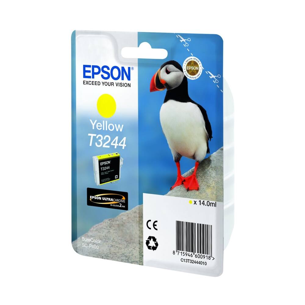 Alt View 11. Epson - T3244 Standard Capacity Ink Cartridge - Yellow.