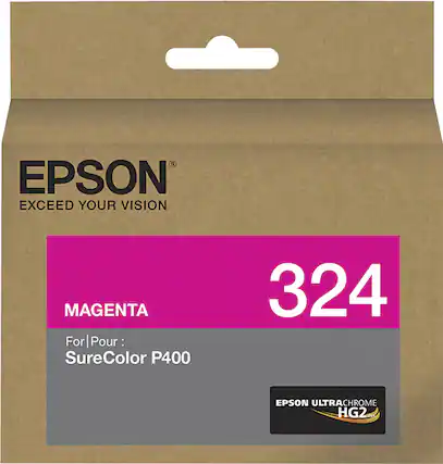 Front. Epson - T3243 Standard Capacity Ink Cartridge - Magenta.