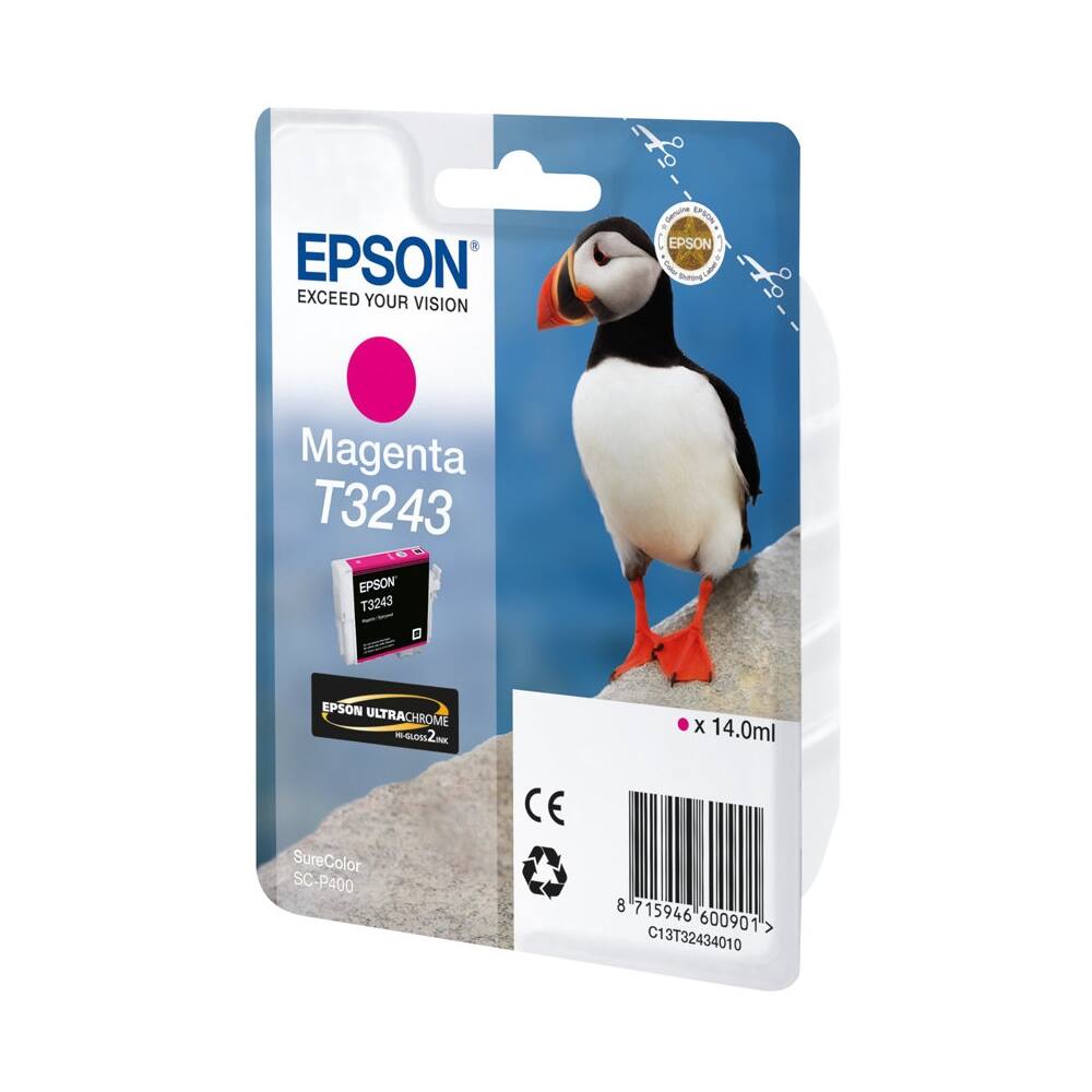 Alt View 11. Epson - T3243 Standard Capacity Ink Cartridge - Magenta.