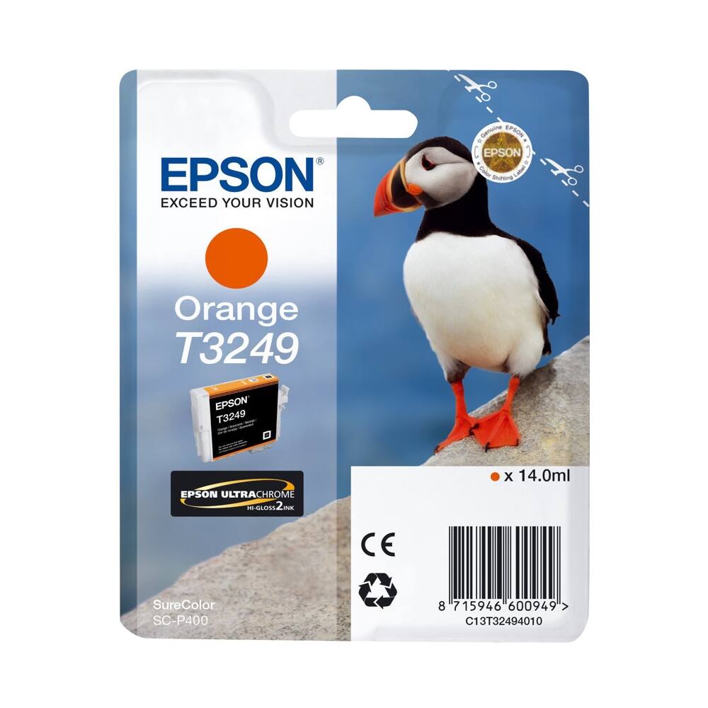 Alt View 11. Epson - T3249 Standard Capacity Ink Cartridge - Orange.