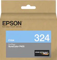 Front. Epson - 324 Ink Cartridge - Cyan.