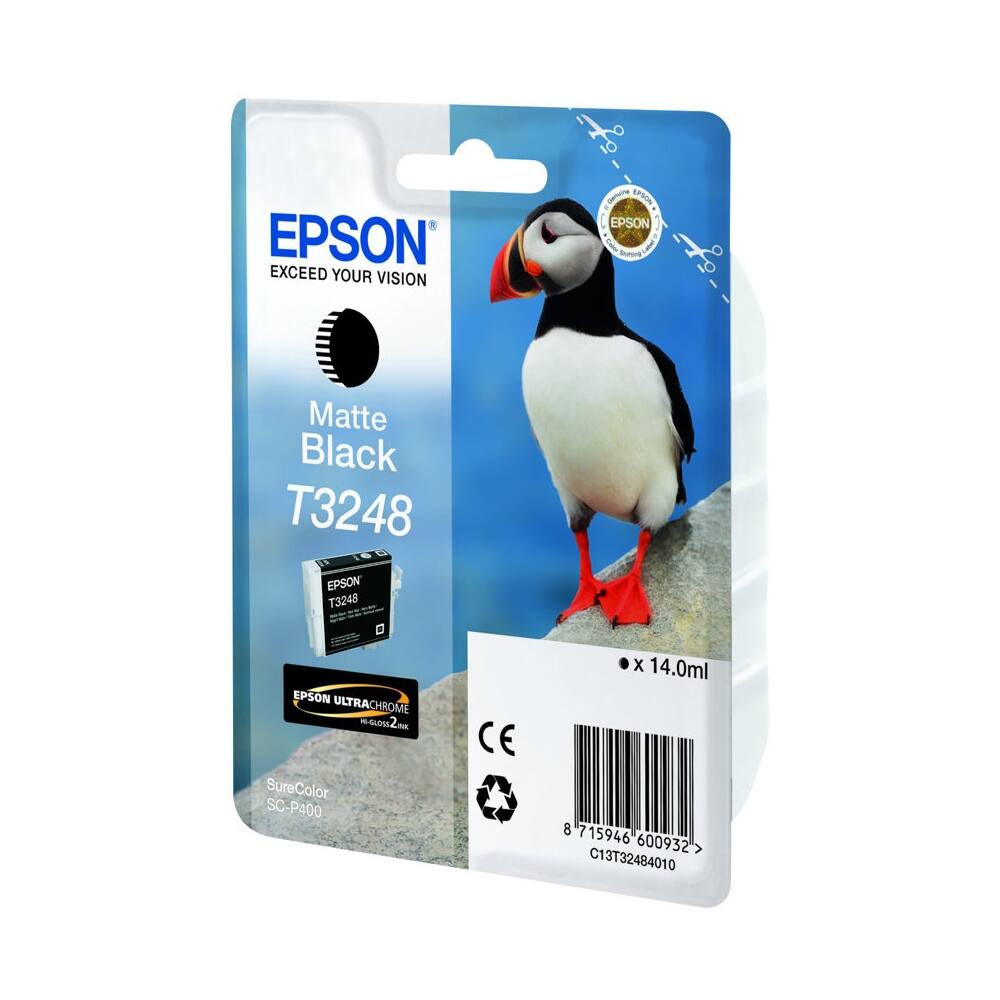 Alt View 11. Epson - T3248 Standard Capacity Ink Cartridge - Matte Black.