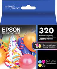 Front. Epson - 320 4-Pack Standard Capacity - Black/Yellow/Cyan/Magenta Ink Cartridges - Quadcolor.