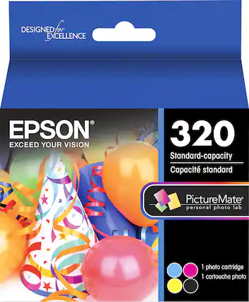 Front. Epson - 320 4-Pack Standard Capacity - Black/Yellow/Cyan/Magenta Ink Cartridges - Quadcolor.