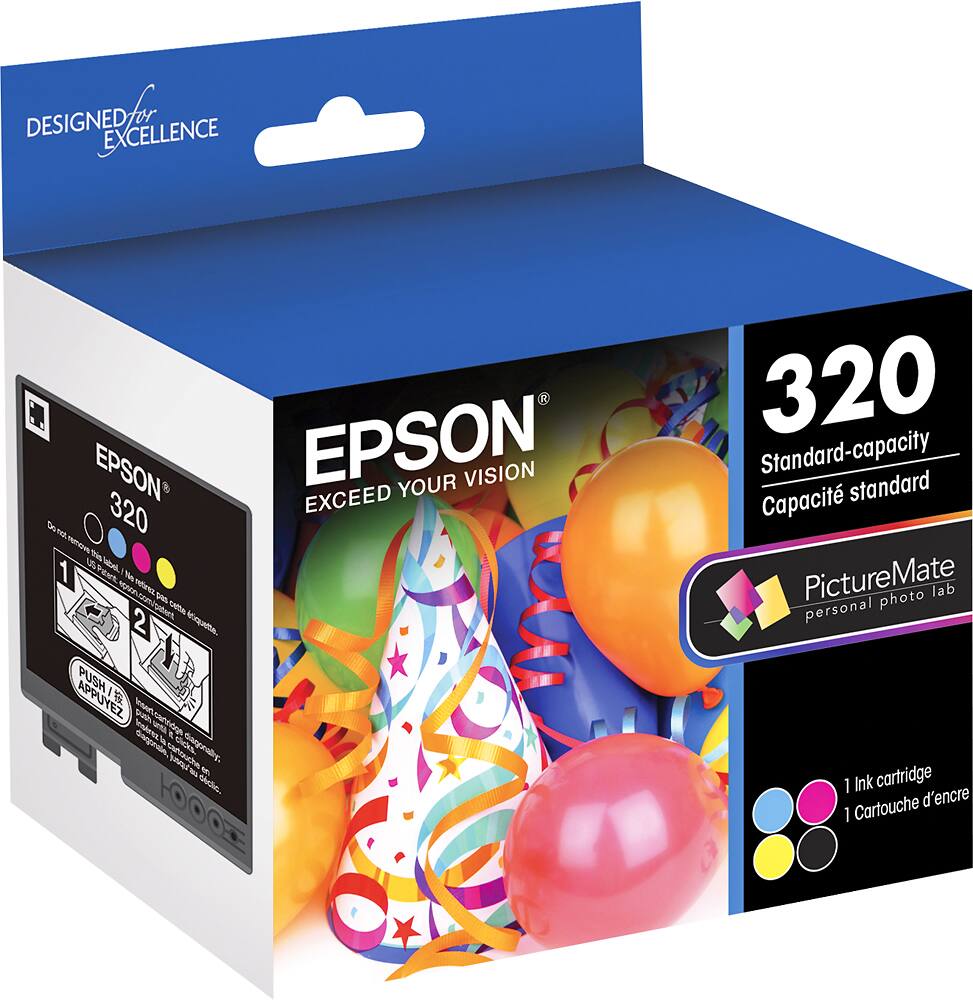 Alt View 1. Epson - 320 4-Pack Standard Capacity - Black/Yellow/Cyan/Magenta Ink Cartridges - Quadcolor.
