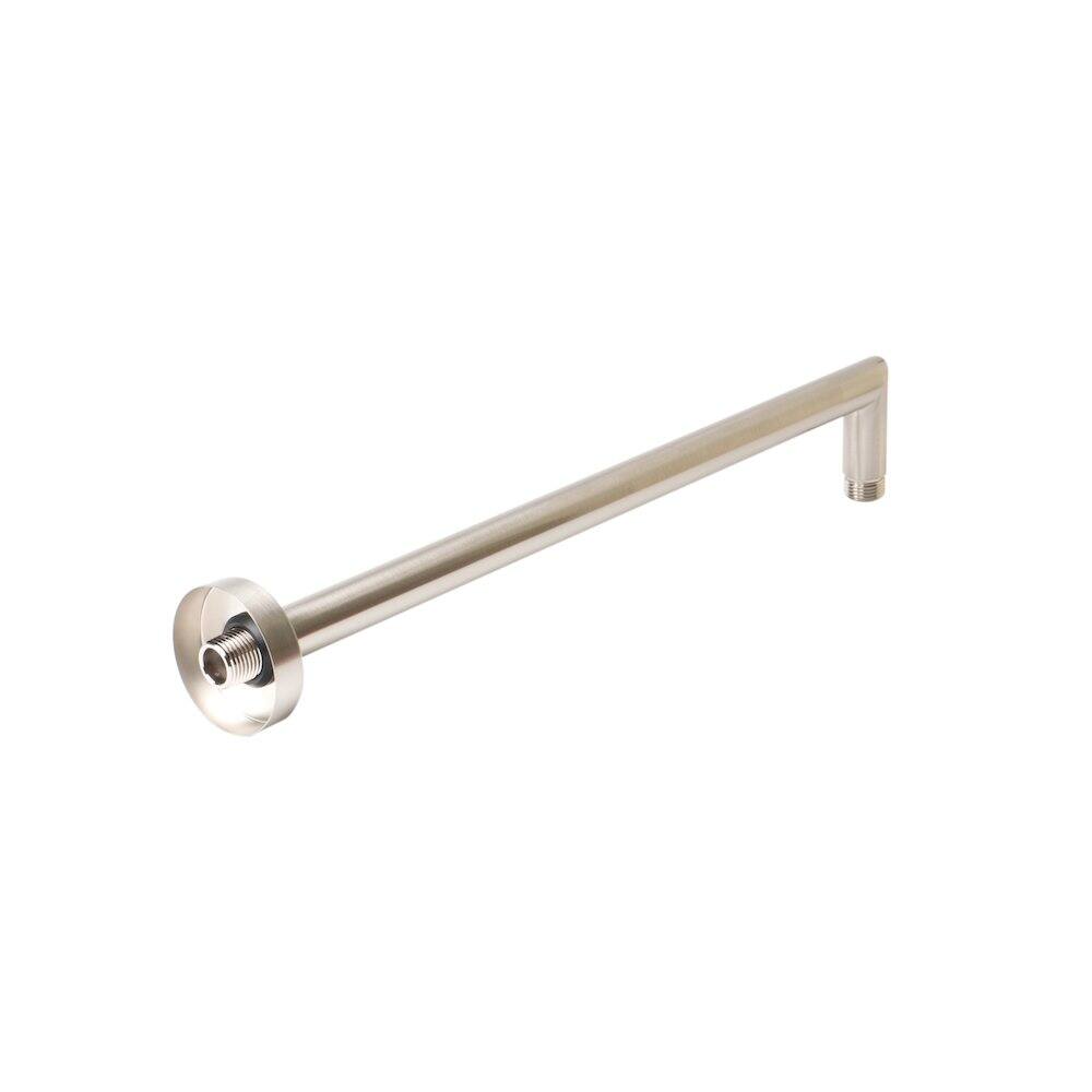 Alt View 1. Alfi - Brushed Nickel 16" Round Wall Shower Arm - Silver.