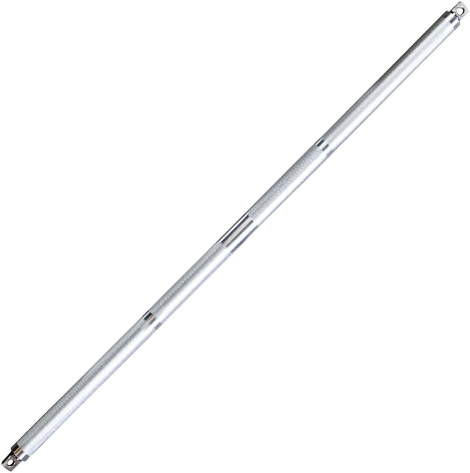 Front. Amber Sporting Goods - Body-Solid MB100A Aluminium Double Swivel Bar for Dual-Stack Functional Trainers, Knurled Grip 220lbs Weight Capacity - None.