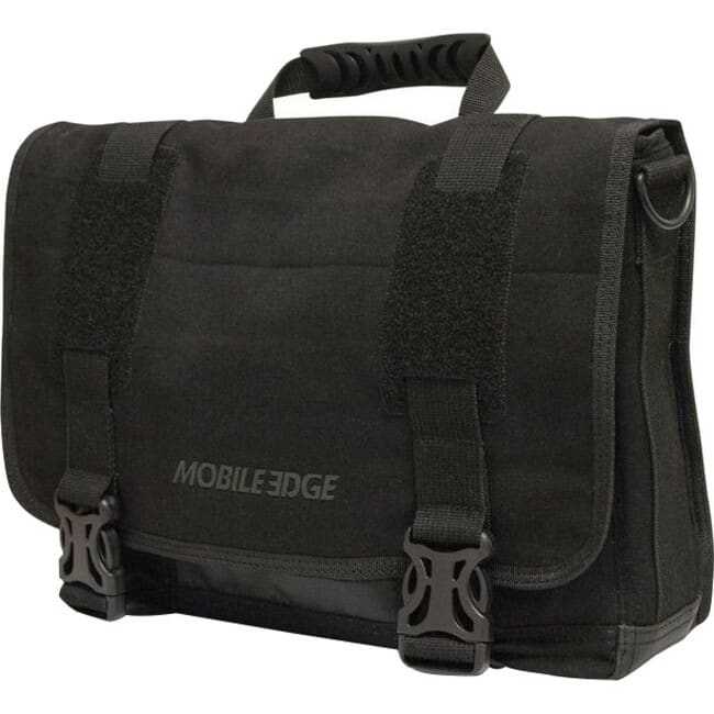 Mobile Edge - ECO Rugged Carrying Case (Messenger) for 14" to 15" Apple iPad MacBook Pro - Cotton Canvas Body - Black