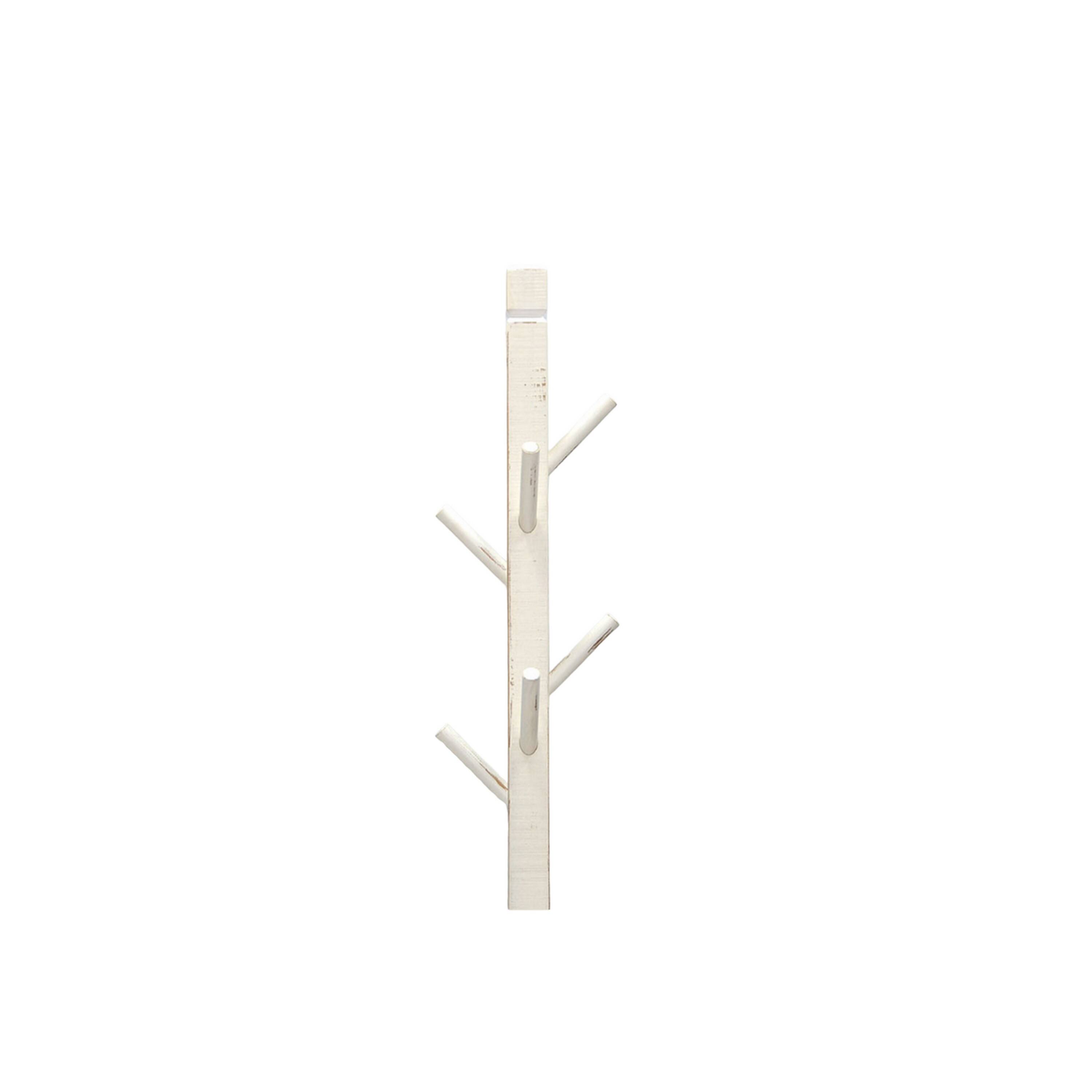 Left. Manhattan Lane - Rena Coat, Hat Rack Stand, 8 Wood Stems, 72 Inch Mahogany Wood - White.