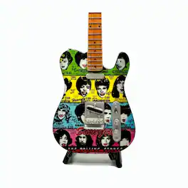 PopMarket - The Rolling Stones - The Mini Axe - Rolling Stones - Some Girls - Mini Guitar Replica Collectible - COLLECTIBLES - Multicolor