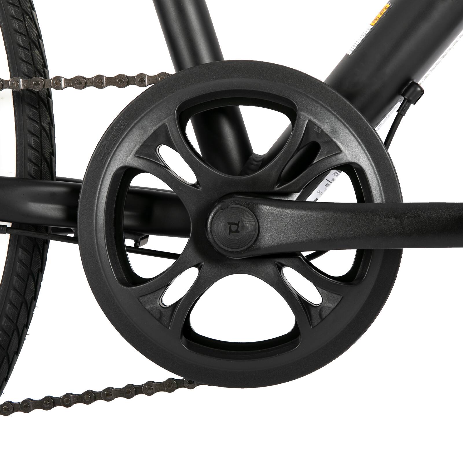 Alt View 7. HILAND - HILAND Flow 700C Adult Hybrid Bike, 7 Speeds Commuter Bicycle for Men Women, Aluminum Alloy Frame, Black - black.