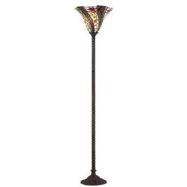 Jonathan Y - Williams Tiffany-Style 71" Torchiere LED Floor Lamp - Bronze