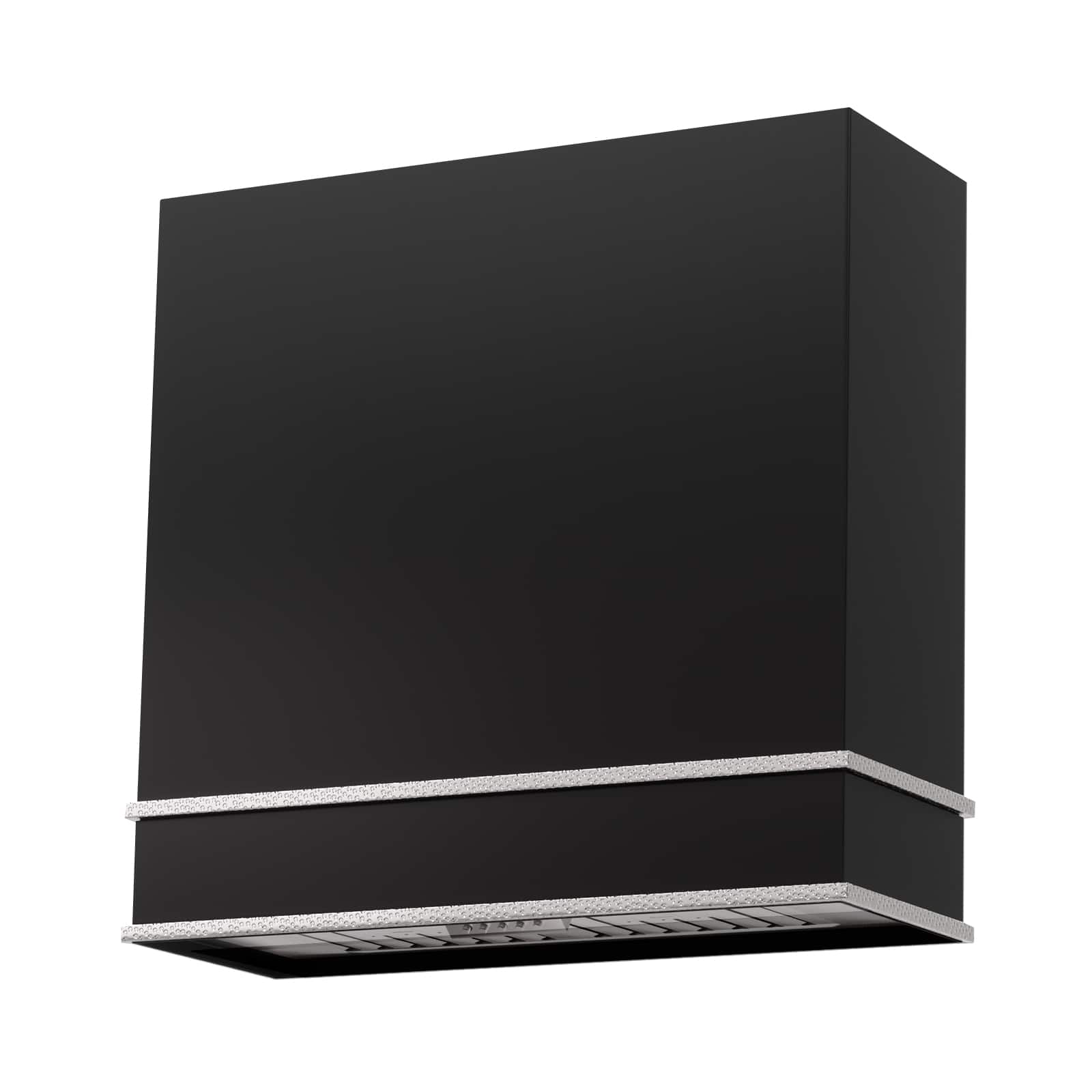 Akicon - 30 inches - Externally Vented - Wall Range Hood - Black with Nickel