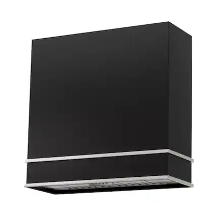 Front. Akicon - Akicon 30 in. Stainless Steel Ducted Wall Mount Range Hood with 600 CFM Vent Motor, 3 Speed, in Black with Nickel - Black with Nickel.