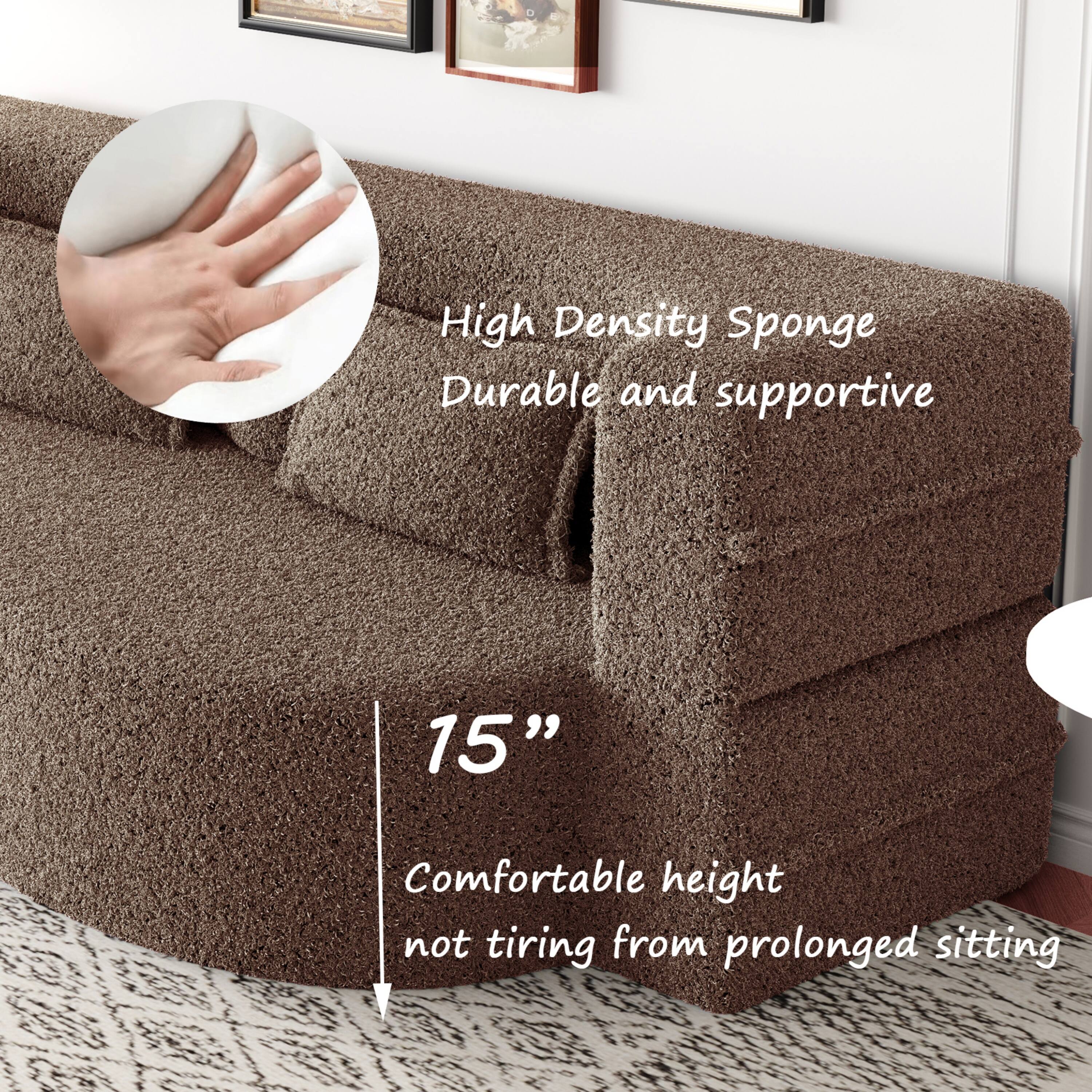 High Density Sponge  
Durable and supportive  

15"  
Comfortable height  
not tiring from prolonged sitting
