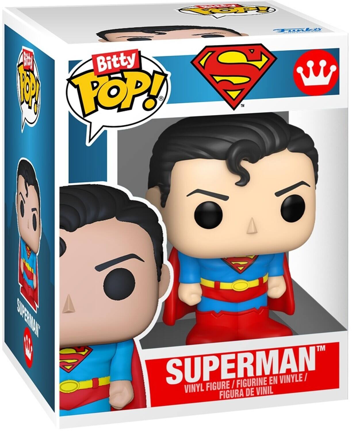 YrL YOP VO Tli N B Bitty S POP! TM SUPERMAN" / FIGURINE EN VINYLE VINYL FIGURE VINIL FIGURA DE