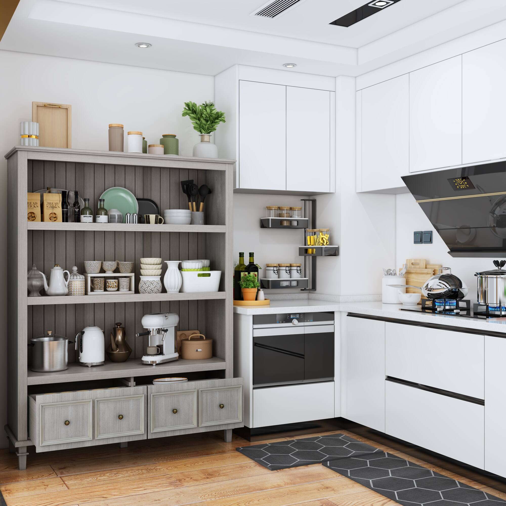 The text on the image reads "Kitchen is 1101 D A."