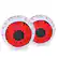 Alt View 19. Costway - 2 Pack 3 FT Halloween Inflatable Eyeballs w/ Air Blower & LED Lights - Red.