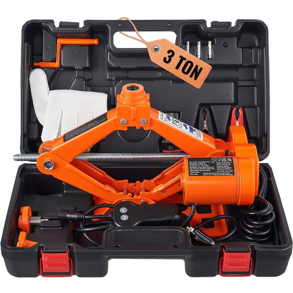 Alt View 4. Loheer - Loheer Electric Car Jack 3 Ton 12V Automatic Scissor Lift with Remote Control for Sedan and SUV Tire Change.