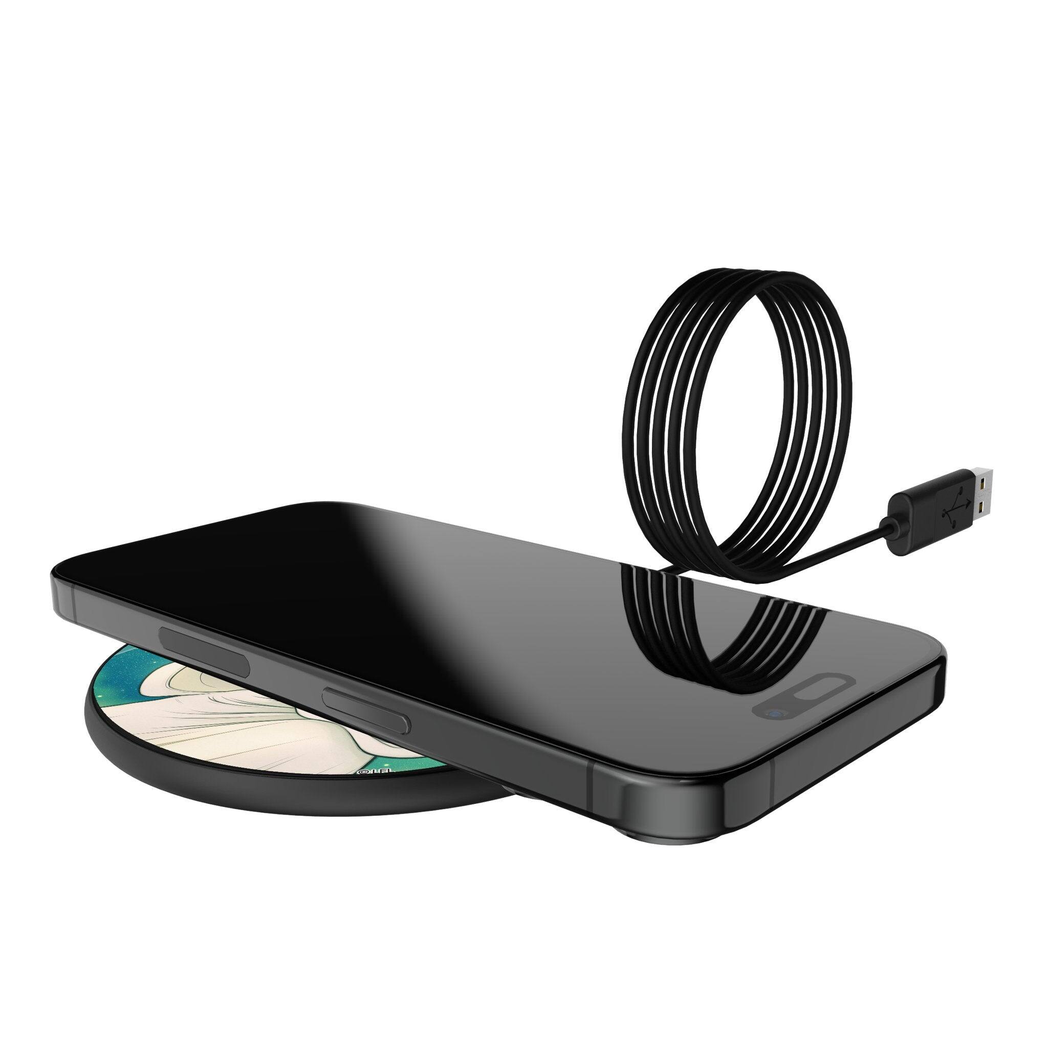 Alt View 1. Keyscaper - Star Wars: A New Hope Portrait 15-Watt Wireless Charger - Princess Leia Organa.