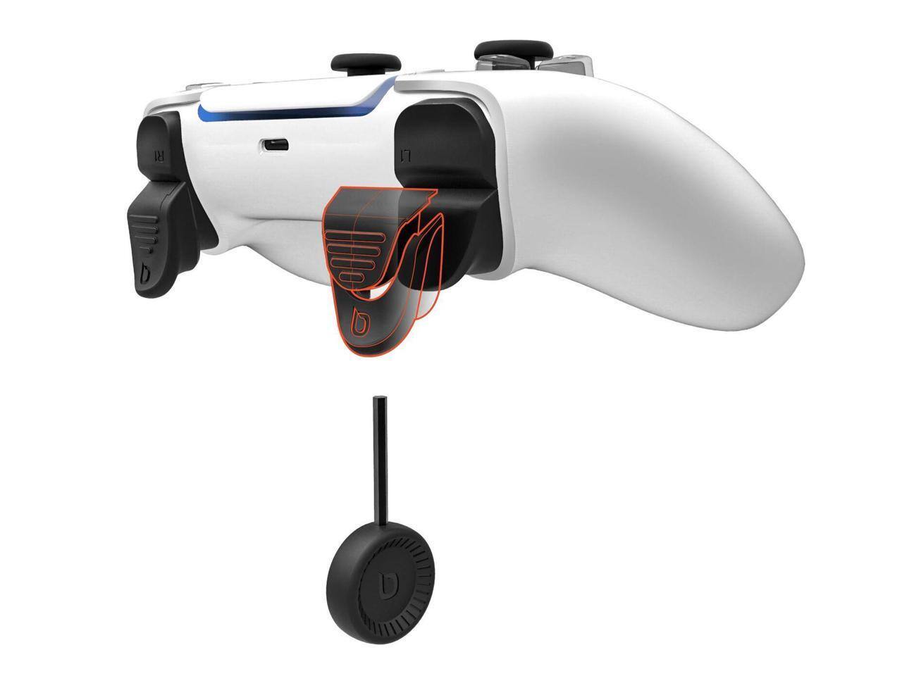 Alt View 1. Bionik - Bionik Quickshot Custom Texture Trigger Stops Locks for PS5 Controller - Multicolor.