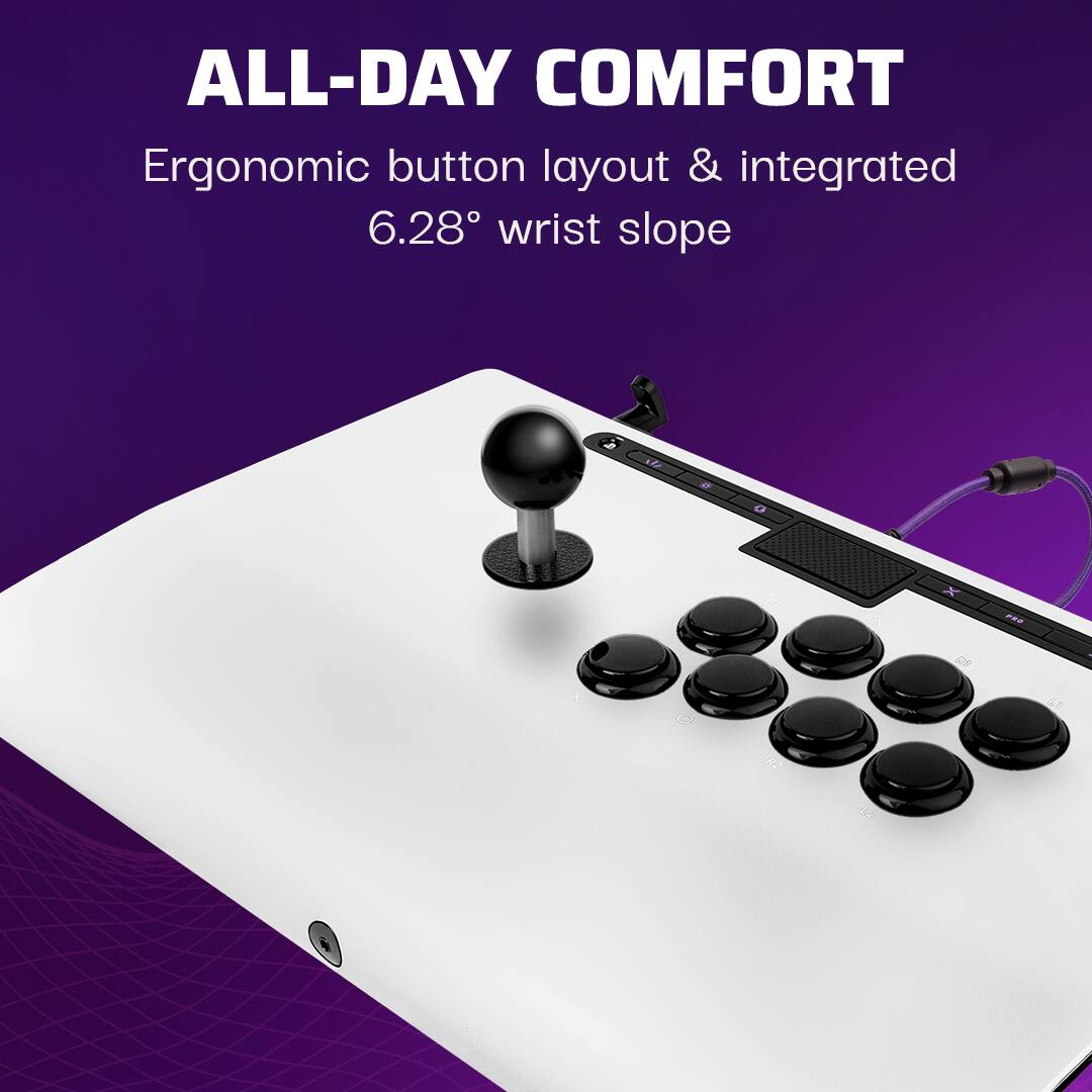 "All-Day Comfort: Ergonomic button layout & integrated 6.28 wrist slope - 69 af."