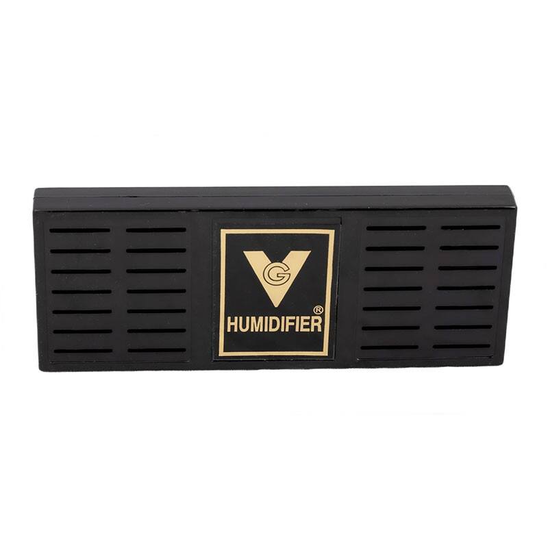 Angle. Prestige - Large Cigar Humidifier (Black) - Black Finish.