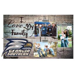 Fan Creations - Georgia Southern Eagles 11" x 19" I Love My Family Clip Photo Frame - Multicolor