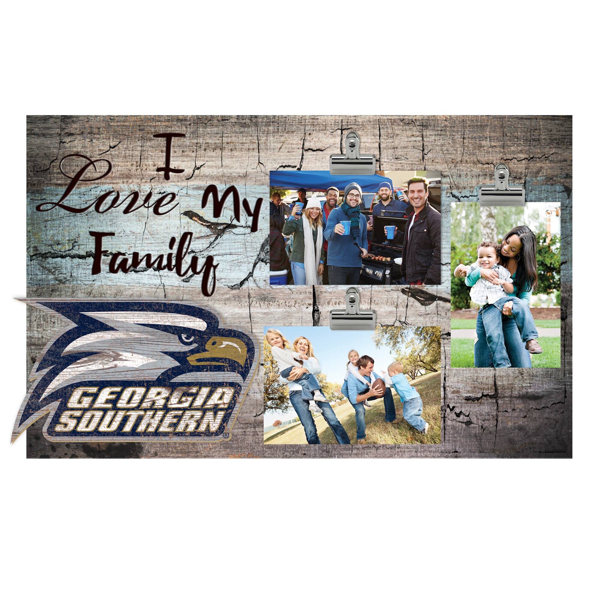 Georgia Southern Eagles 11" x 19" I Love My Family Clip Photo Frame