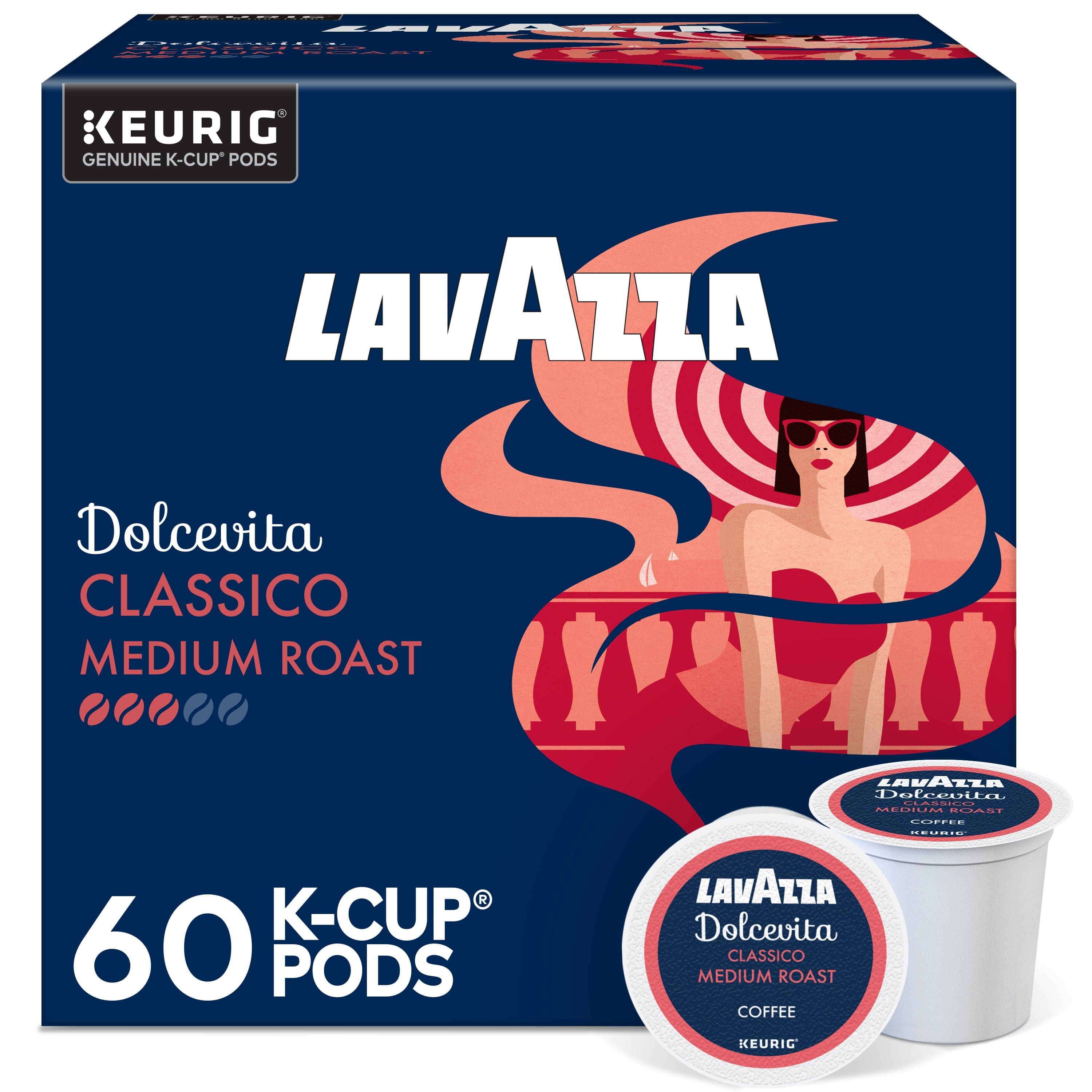 Lavazza - Dolcevita Classico Single-Serve Coffee K-Cup® Pods for Keurig® Brewer, 60 Count