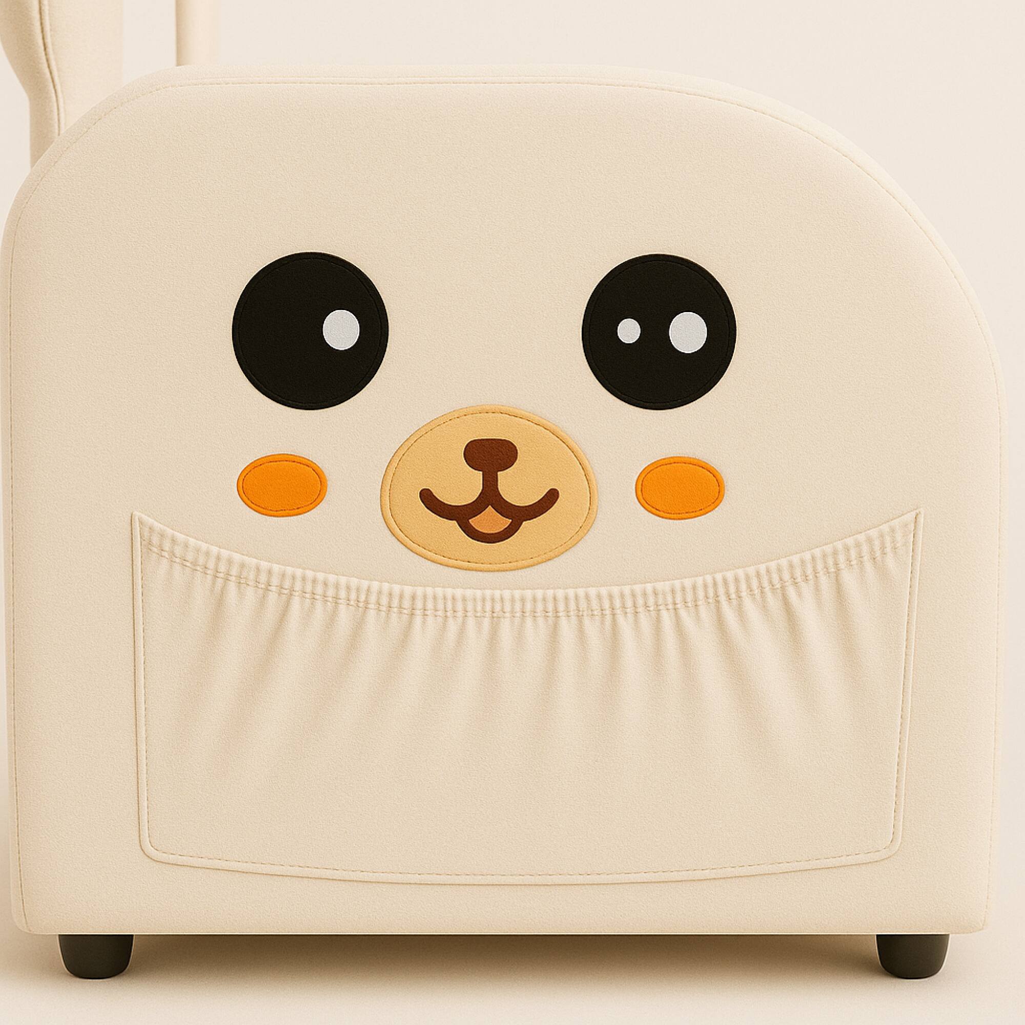 Alt View 8. GOODSILO - Pet-Friendly Bunny-Ear Armchair with Hidden Pet Compartment and Scratch-Resistant Upholstery for Cats and Small Dogs - Beige.