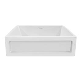 Whitehaus - Shakerhaus 33" Reversible Kitchen Fireclay Sink - White
