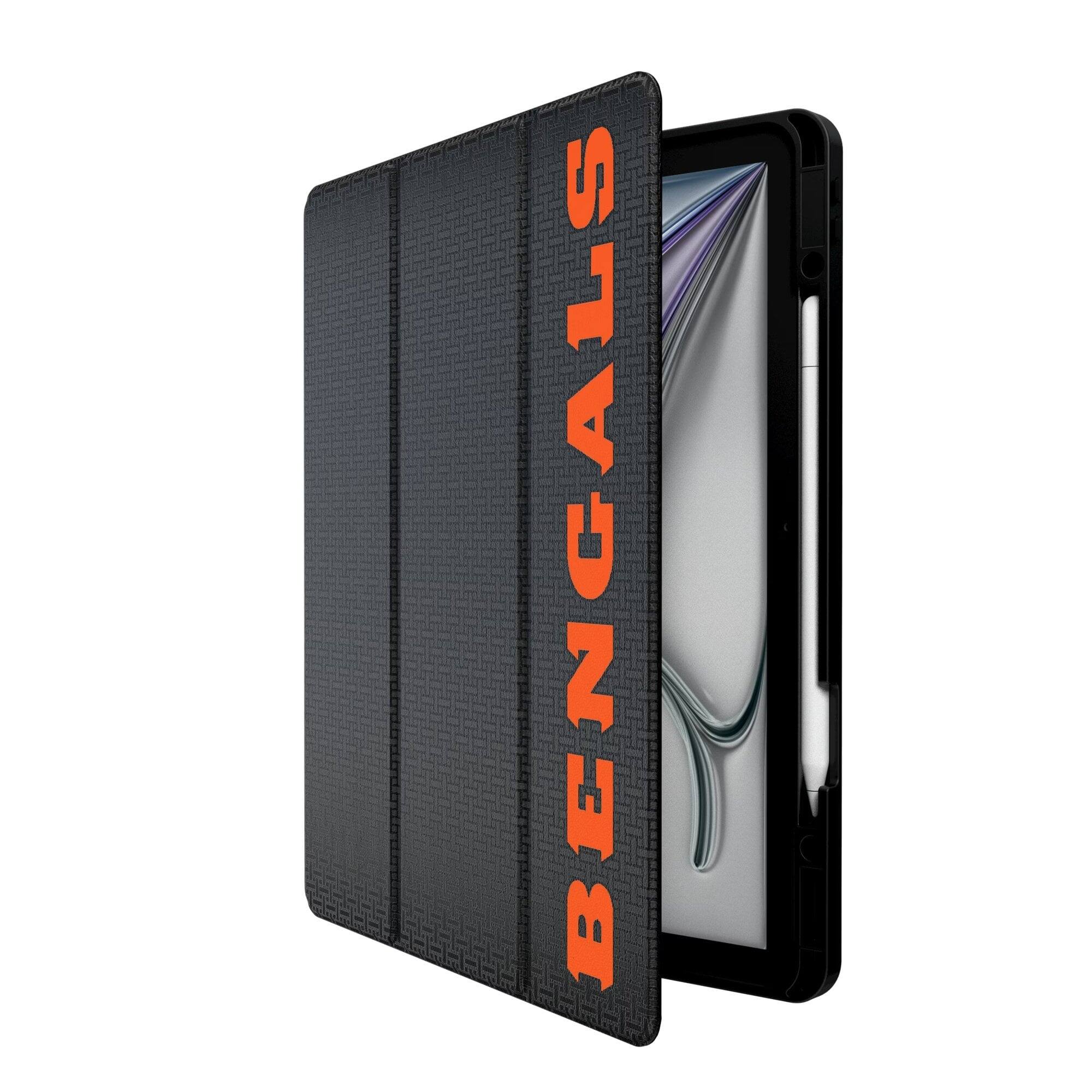 Alt View 1. Keyscaper - Cincinnati Bengals iPad Case - 13in Air M2/M3 - Black.