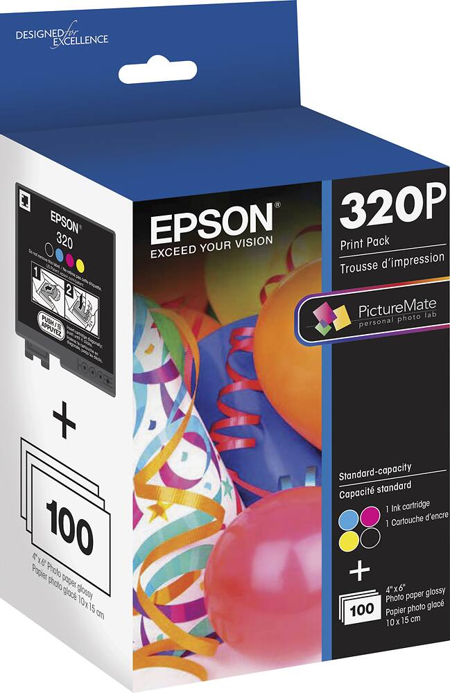 Alt View 1. Epson - 320P Standard Capacity Ink Cartridge + Photo Paper - Multicolor.