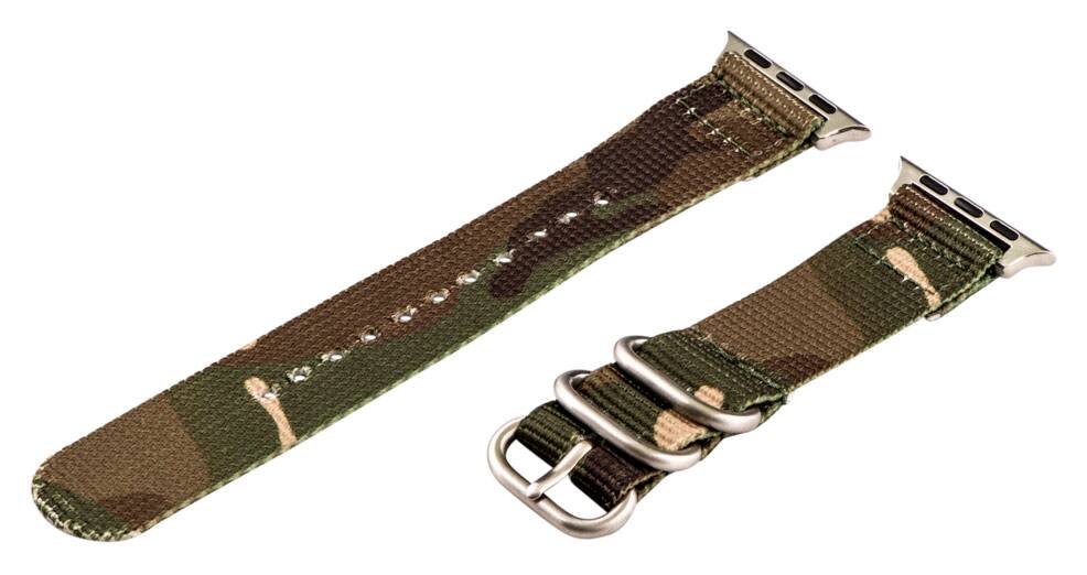 Angle. Clockwork Synergy - Replacement Band for Apple Watch™ 38mm - Army Camo.