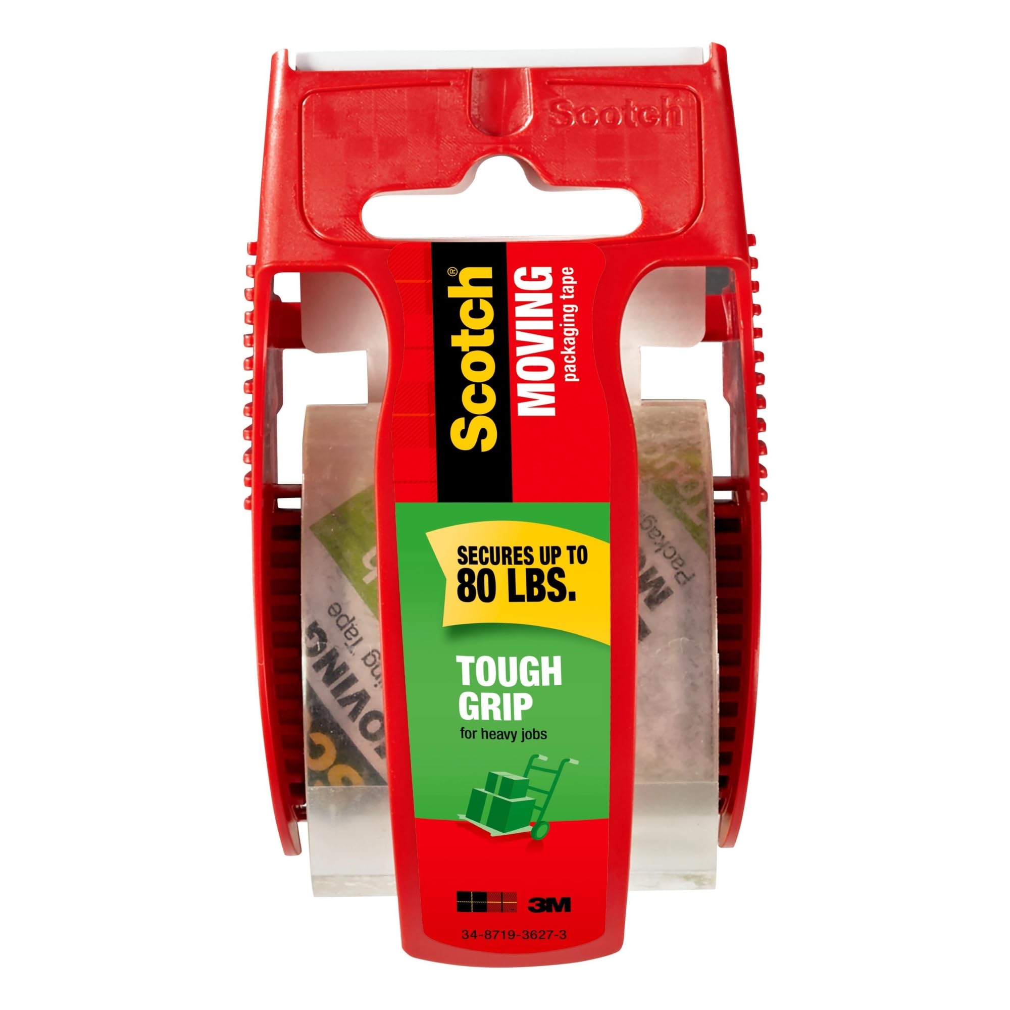 Scotch Moving Packaging Tape

Secures up to 80 lbs.

Tough Grip for heavy jobs

3M 34-8719-3627-3
