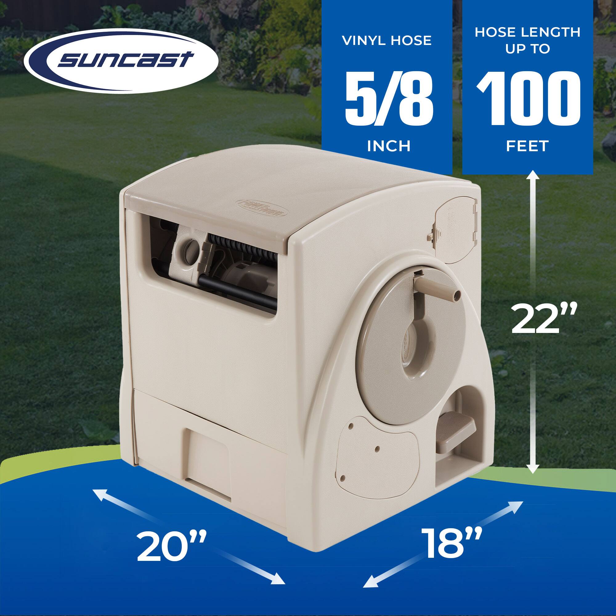 SunCast HOSE LENGTH VINYL HOSE UP TO 5/8 INCH 100 FEET 22" 20" 18"