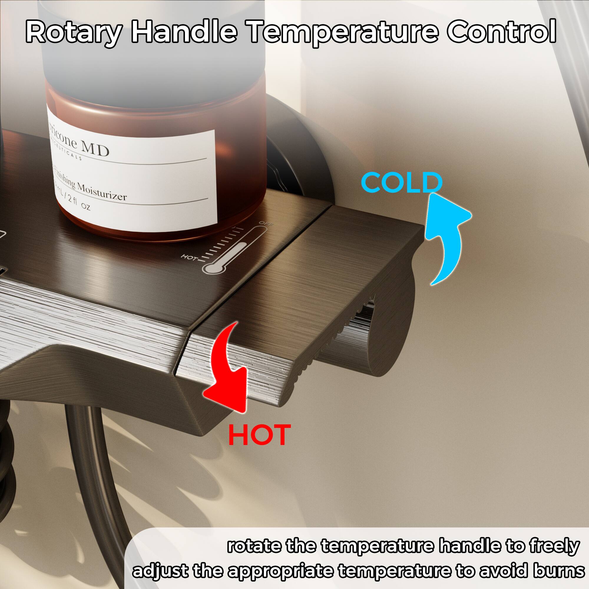 Rotary Handle Temperature Control

rotate the temperature handle to freely adjust the appropriate temperature to avoid burns