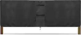 KHOMO GEAR - Square Table Cover - Waterproof, Heavy-Duty Outdoor Furniture Cover Fits Patio Coffee - 70x25x34 - Black