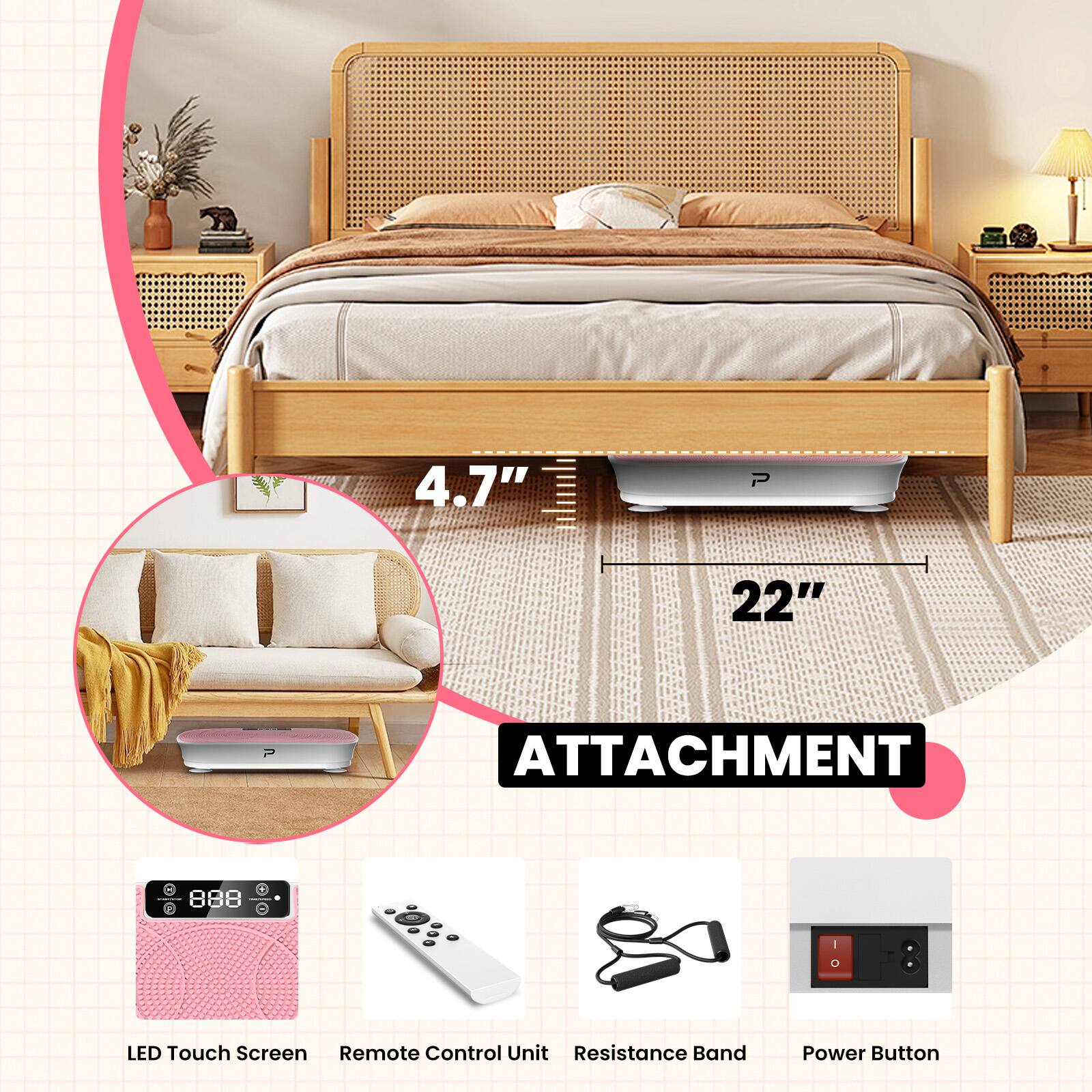 4.7" P 22" P ATTACHMENT C 888 I -8 LED Touch Screen Remote Control Unit Resistance Band Power Button