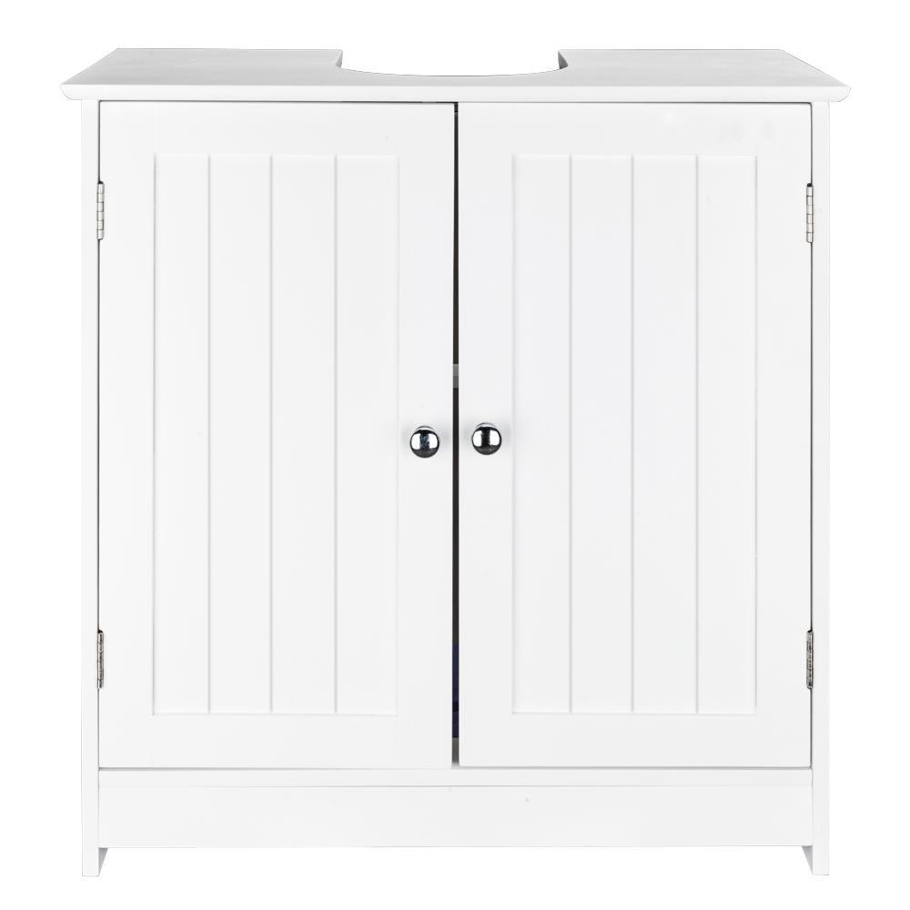 Front. Winado - Modern Bathroom Under Sink Storage Cabinet with 2 Doors Vanity Sink Furniture - White.