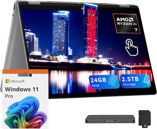 AMD Ryzen AI 7
Microsoft Windows 11 Pro
24GB RAM
2.5TB Storage