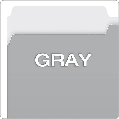 Alt View 3. Pendaflex - Pendaflex Recycled File Folder, 1/3-Cut Tab, Assorted, Legal Size, Gray, 100/Box (4350 1/3 GRA) - Gray.