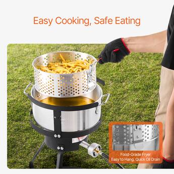 fish fryer accessories Yaocom 4 Pcs 13.5 x 13.5 Inch Screen Stainless Steel Deep Fryer Fryer Grate: Home & Kitchen Tank Aluminum Fish Fryer Kit is designed for high Outermust 18-G 18 QT Deep