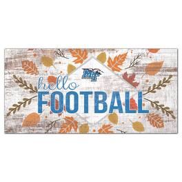 Fan Creations - MTSU Blue Raiders 6'' x 12'' Hello Football Wall Art - White