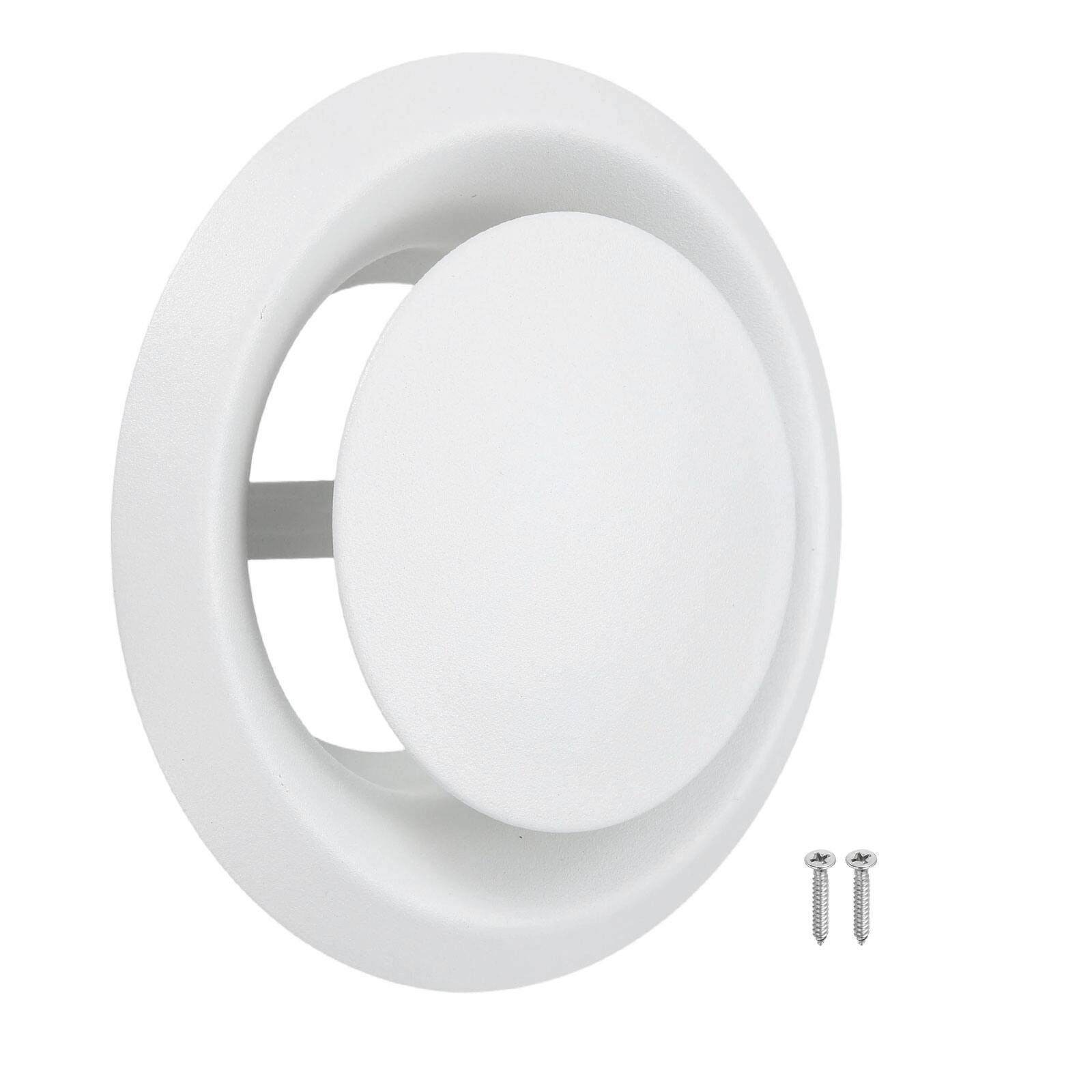 "Unique Bargains - 1Set 4"" Round Ceiling Diffuser, 304 Stainless Steel Adjustable Wall Air Vent Diffuser Duct Cover Exhaust Supply - White" price history on PriceWatchPro