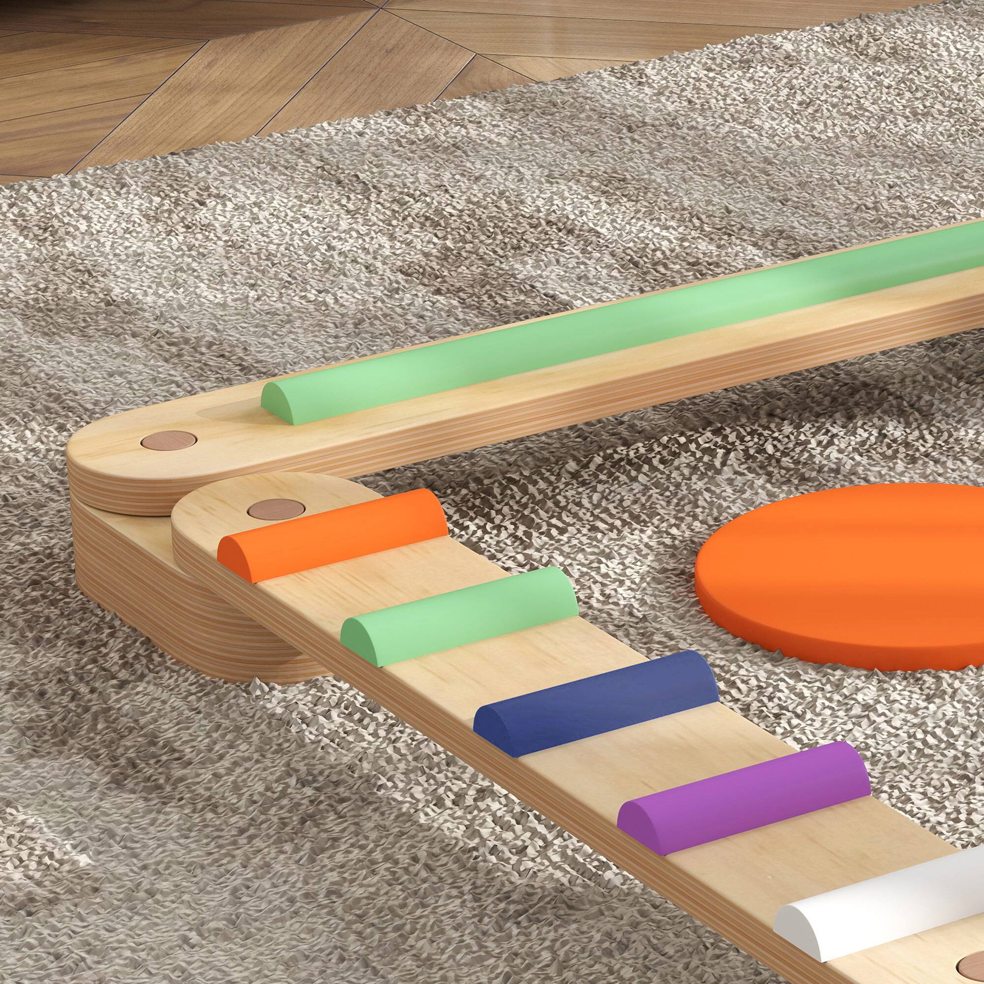 Alt View 8. Qaba - Balance Beam - Multicolor.