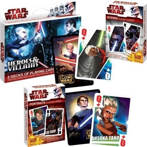 Front Standard. Trademark - Stars Wars/Clone Wars Heroes And Villians Poker Playing Card.