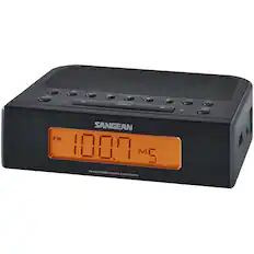 Angle. Sangean - AM/FM Dual-Alarm Clock Radio - Black.